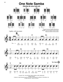 One Note Samba von Pat Thomas (Download) 