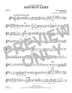 And So It Goes - Violin 1 von Billy Joel (Download) 