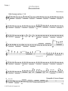 Ascension - Violin 1 von Patrick Hawes (Download) 