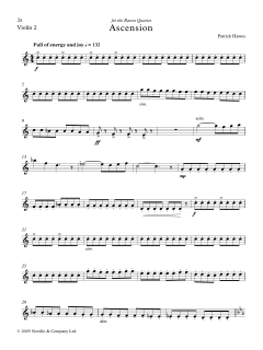 Ascension - Violin 2 von Patrick Hawes (Download) 
