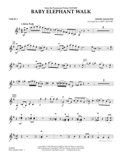 Baby Elephant Walk - Violin 1 von Henry Mancini (Download) 