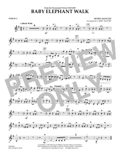 Baby Elephant Walk - Violin 2 von Henry Mancini (Download) 