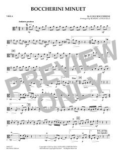 Boccherini Minuet - Viola von Luigi Boccherini (Download) 