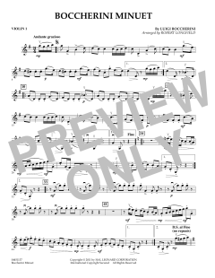 Boccherini Minuet - Violin 1 von Luigi Boccherini (Download) 