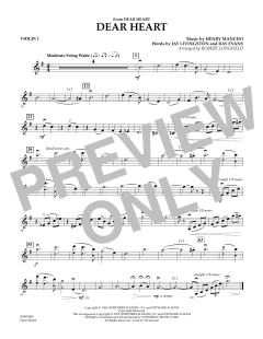 Dear Heart - Violin 1 von Henry Mancini (Download) 