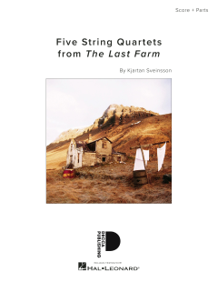 Five String Quartets from The Last Farm - Full Score von Kjartan Sveinsson (Download) 