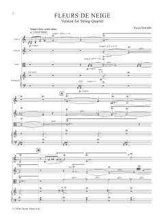 Fleurs de neige - Full Score von Kaija Saariaho (Download) 