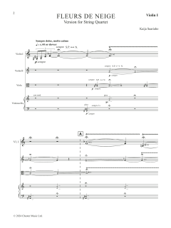 Fleurs de neige - Violin 1 von Kaija Saariaho (Download) 
