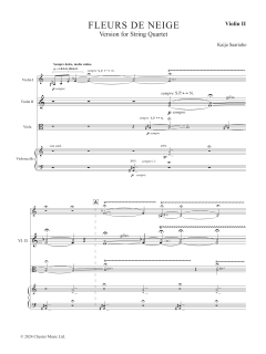 Fleurs de neige - Violin 2 von Kaija Saariaho (Download) 