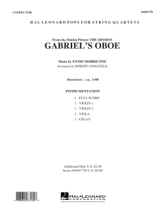 Gabriel's Oboe - Conductor Score von Ennio Morricone (Download) 