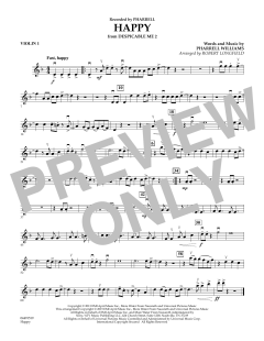 Happy - Violin 1 von Pharrell Williams (Download) 