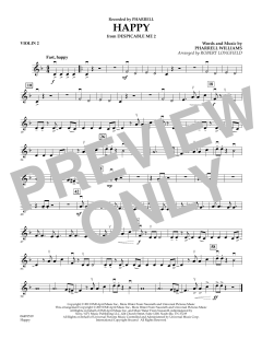 Happy - Violin 2 von Pharrell Williams (Download) 