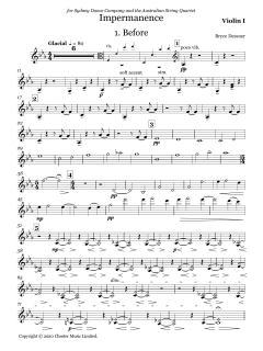 Impermanence - Violin 1 von Bryce Dessner (Download) 
