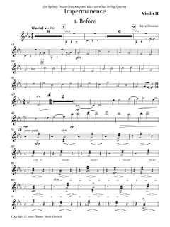 Impermanence - Violin 2 von Bryce Dessner (Download) 