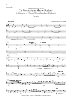 In Memoriam Marie Steiner Op. 176 - Violoncello von Leopold van der Pals (Download) 