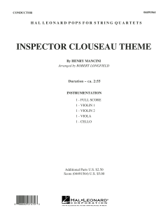 Inspector Clouseau Theme von Henry Mancini (Download) 