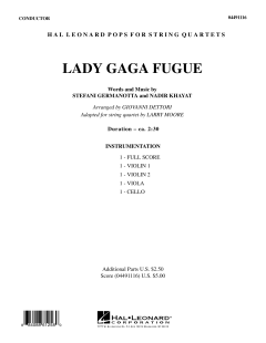 Lady Gaga Fugue - Full Score (Download) 