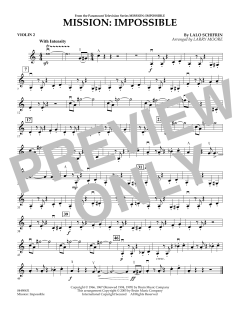 Mission: Impossible Theme - Violin 2 von Lalo Schifrin (Download) 