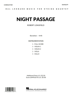 Night Passage - Conductor Score von Robert Longfield (Download) 