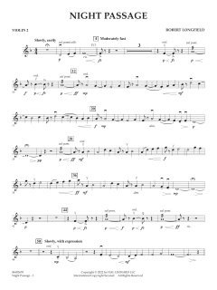 Night Passage - Violin 2 von Robert Longfield (Download) 
