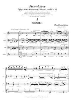Streichquartett Nr. 6 von Benet Casablancas (Download) 