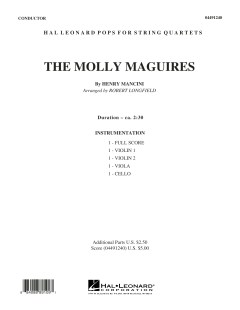 The Molly Maguires - Conductor Score von Henry Mancini (Download) 
