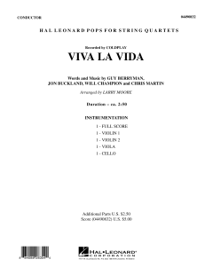 Viva La Vida - Full Score von Coldplay (Download) 