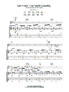 Girl From The North Country von Bob Dylan (Download) 