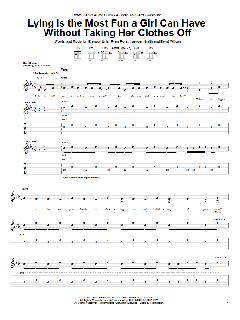 Lying Is The Most Fun A Girl Can Have Without Taking Her Clothes Off von Panic! At The Disco (Download) 