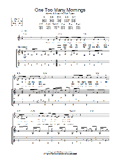 One Too Many Mornings von Bob Dylan (Download) 