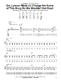 Our Lawyer Made Us Change The Name Of This Song So We Wouldn't Get Sued von Fall Out Boy (Download) 