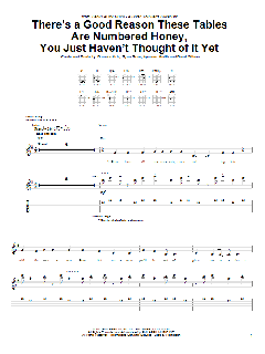 There's A Good Reason These Tables Are Numbered Honey, You Just Haven't Thought Of It Yet (Download) 