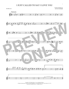 I Just Called To Say I Love You (Download) 