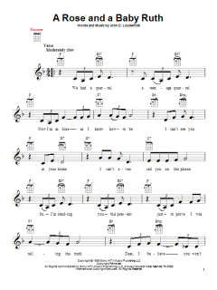 A Rose And A Baby Ruth von John D. Loudermilk (Download) 