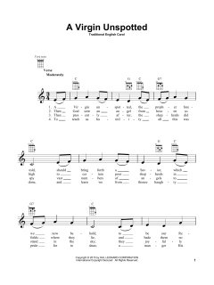 A Virgin Unspotted von Traditional English Carol (Download) 