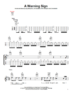 A Warning Sign von Coldplay (Download) 