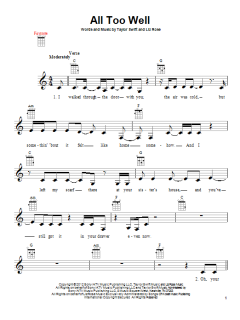 All Too Well von Taylor Swift (Download) 