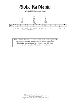 Aloha Ka Manini von The Gabby Pahinui Hawaiian Band (Download) 