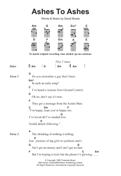 Ashes To Ashes von David Bowie (Download) 