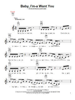 Baby, I'm-A Want You von Bread (Download) 