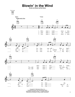 Blowin' In The Wind von Bob Dylan (Download) 