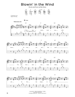 Blowin' In The Wind von Bob Dylan (Download) 