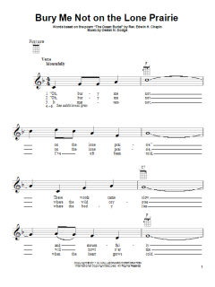Bury Me Not On The Lone Prairie von Ossian N. Dodge (Download) 