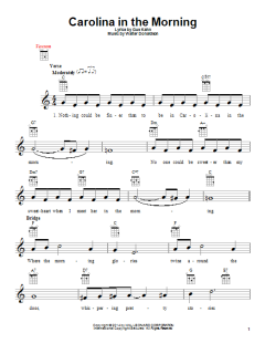 Carolina In The Morning von Walter Donaldson (Download) 