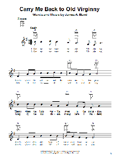 Carry Me Back To Old Virginny von James A. Bland (Download) 
