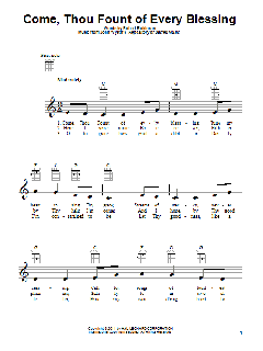 Come, Thou Fount Of Every Blessing von Robert Robinson (Download) 