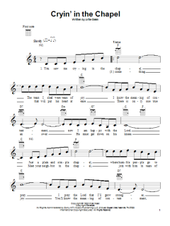 Crying In The Chapel von Elvis Presley (Download) 