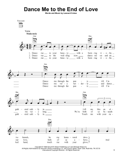 Dance Me To The End Of Love von Leonard Cohen (Download) 