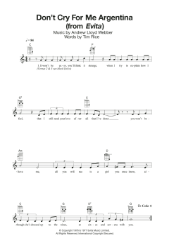 Don't Cry For Me Argentina von Madonna (Download) 