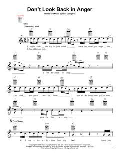 Don't Look Back In Anger von Oasis (Download) 